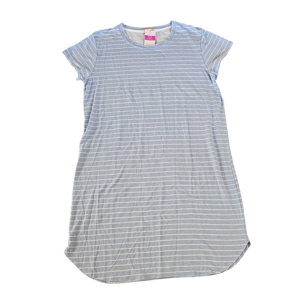 Fresh Produce Striped Kylie T-Shirt Dress Bayside Blue White XL NWT